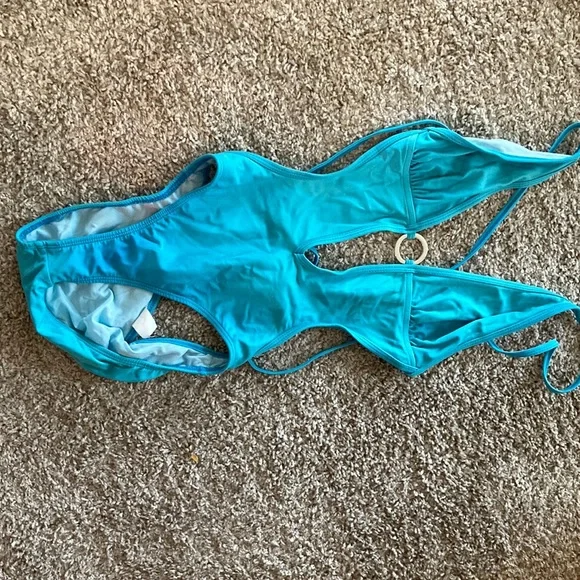 Blue one piece swimsuit - Picture 1 of 2